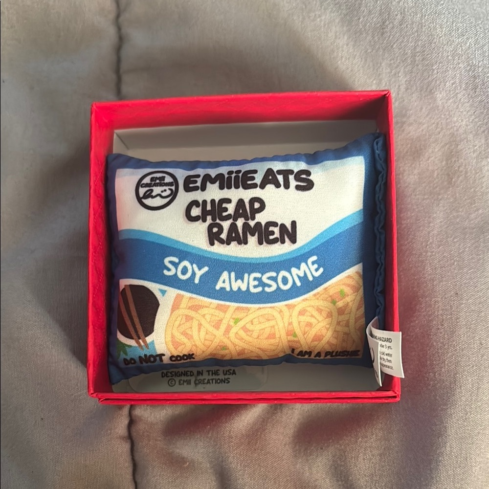 EmiiEats Cheap Ramen Plush keychains